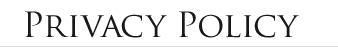 プライバシーポリシー